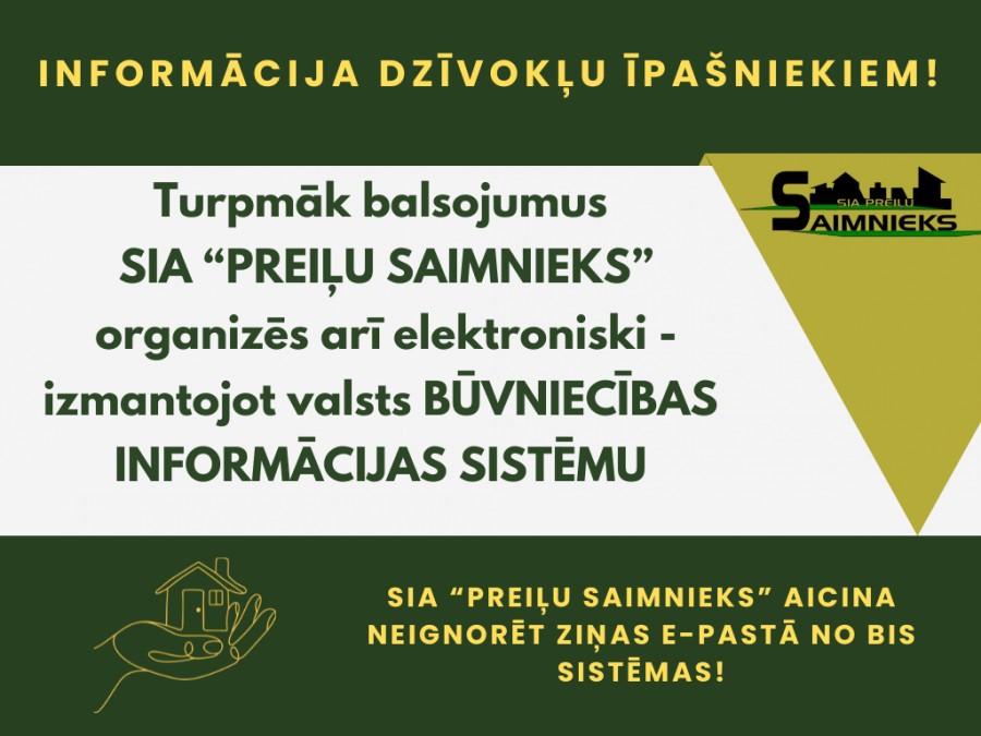 INFORMĀCIJA DZĪVOKĻU ĪPAŠNIEKIEM PAR LĒMUMU PIEŅEMŠANU