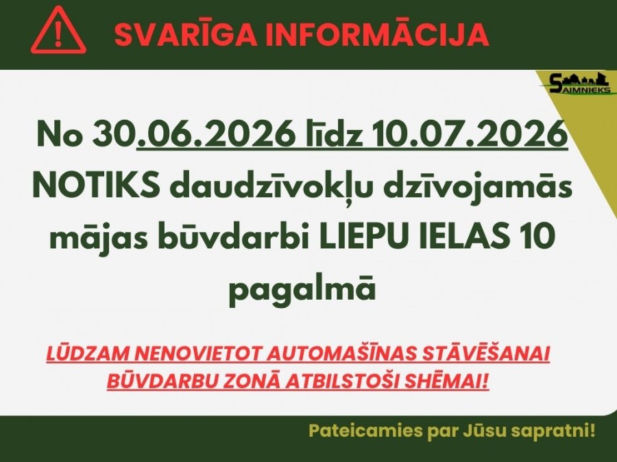Būvdarbi Liepu ielas 10 pagalmā