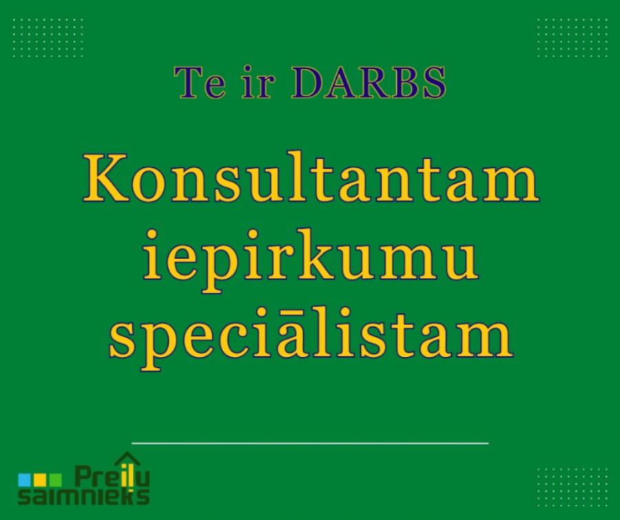 Meklējam Konsultantu iepirkumu speciālistu