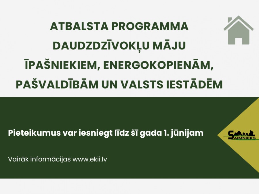 Atbalsta programma videi draudzīgas enerģijas ražošanas iekārtu iegādei daudzdzīvokļu māju īpašniekiem, energokopienām, pašvaldībām un valsts iestādēm