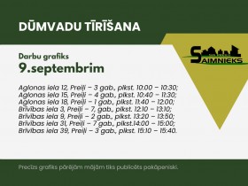 Turpinās dūmvadu tīrīšana SIA “Preiļu saimnieks” pārvaldītajās mājās - darbu plāns 9.septembrim