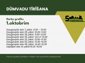 Turpinās dūmvadu tīrīšana SIA “Preiļu saimnieks” pārvaldītajās mājās - darbu plāns 1.oktobrim