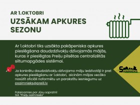 SIA “PREIĻU SAIMNIEKS” 1.oktobrī uzsāks apkures pieslēgšanu Preiļu pilsētā