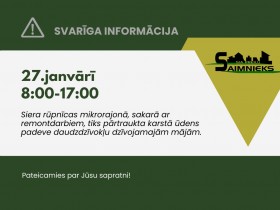 PAZIŅOJUMS Siera rūpnīcas mikrorajona iedzīvotājiem