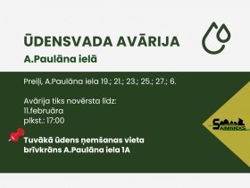 Ūdensvada avārija A. Paulāna ielā, Preiļos